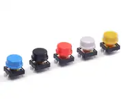 12x12mm Yuvarlak Beyaz Push Buton Kapağı – Tact Switch Uyumlu 3