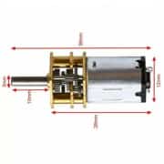 6V 1500 Rpm Redüktörlü Motor N20 3
