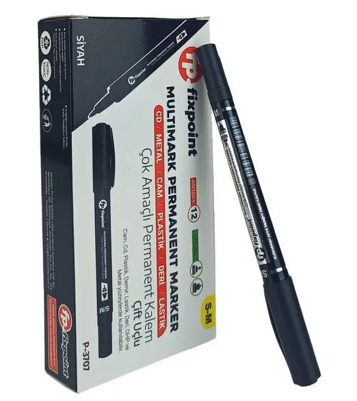 Mulltimark Permanent Marker Asetat Kalemi Çok Amaçlı Çift Uçlu S-M