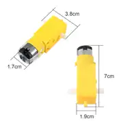 6V 250RPM Redüktörlü Sarı Motor 4