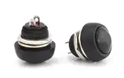 IC-184 12mm Siyah Push Buton - Anlık Basmalı 2