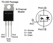 IRF9540N P Kanal MOSFET 100V 23A TO-220 3