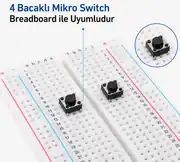 6x6x13mm Push Buton – 4 Pin Tact Switch 4