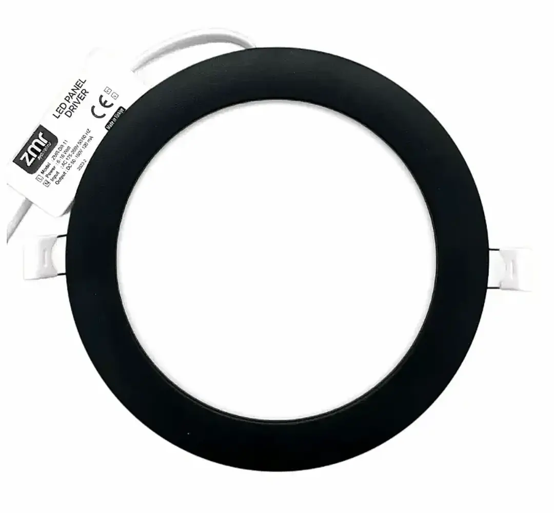 Zmr 12W Sıvaaltı Panel Led Armatür Siyah Kasa 6500K (Beyaz Renk)