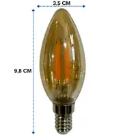 Cata CT-4280 4W 1800K E14 Duylu Rustik Led Dekoratif Ampul  3