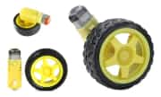 6V 250RPM Redüktörlü Sarı Motor ve Tekerlek Seti - Sarı Motor + Teker 2