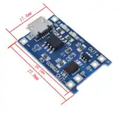 TP4056 Micro USB Lipo 18650 Pil Şarj Devresi 3,7V 3