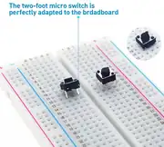 6x6x4.3mm Push Buton – 2 Pin 2