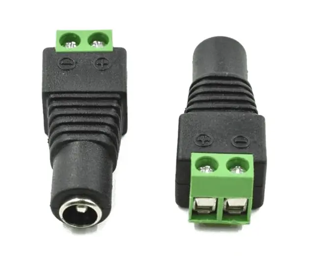 IC-254D 5.5x2.1mm Dişi DC Barrel Jack Klemensli
