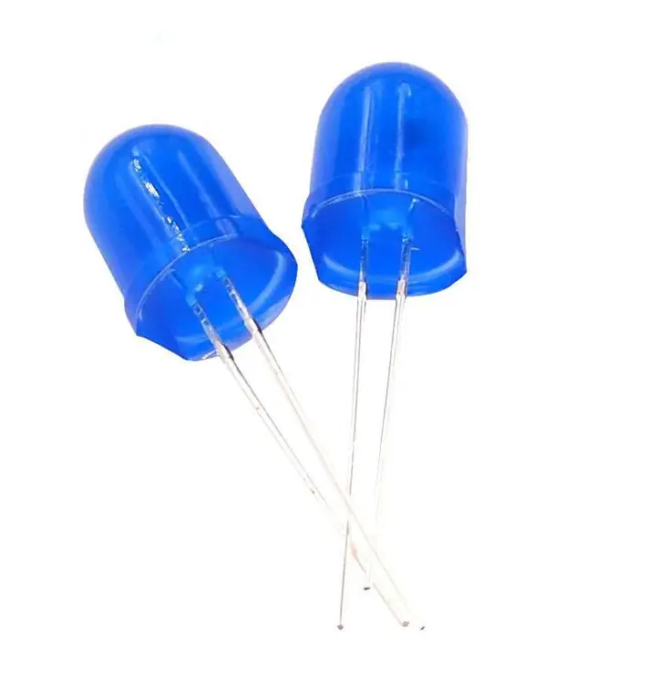 10mm Mavi LED Diyot – 2 Pin THT Gösterge LED’i