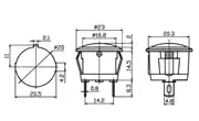 IC-131D Yuvarlak Sinyal Lambası LED 12V DC 3