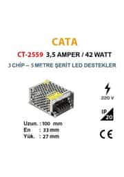 Cata 3,5A 42W Şerit LED Trafosu CT-2559 3çip 3