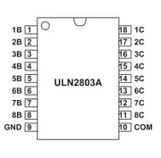ULN2803A 8 Kanal Darlington Transistör Sürücü Entegresi DIP-18 3