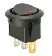 IC-132 Yuvarlak Nokta Işıklı Rocker Anahtar – 3 Pin 220V ON/OFF Switch 1