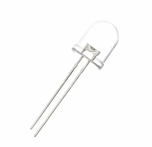 10mm Beyaz LED Diyot – 2 Pin THT Gösterge LED’i