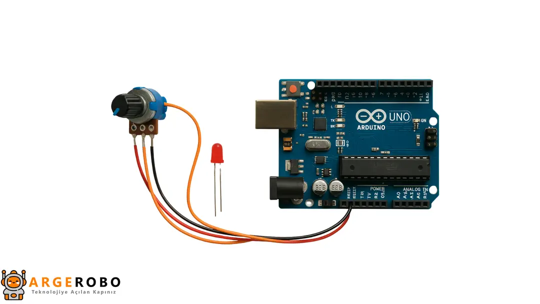 Arduino Uno ile Potansiyometre Kullanarak LED Parlaklığı Kontrolü Adım Adım