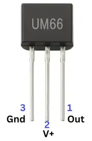 UM66T-19LK-T92-K Melodi Üreteci Entegresi 1.5V-4.5V TO-92 3