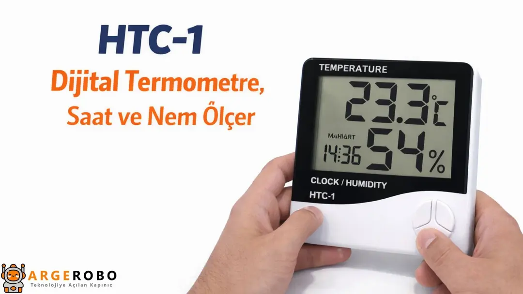 HTC-1 Dijital Termometre, Saat  ve Nem Ölçer: Özellikleri ve Kullanım Rehberi