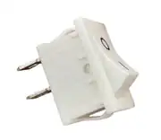 IC-120B 21x15mm Beyaz Mini Rocker Anahtar – 2 Pin Işıksız ON/OFF Switch 1