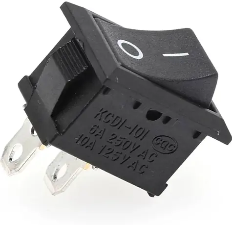 KCD-101 21x15mm Mini Rocker Anahtar – ON/OFF Işıksız Switch