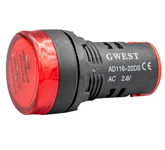 Gwest 22-K 22mm Kırmızı Ledli Sinyal Lambası 220V