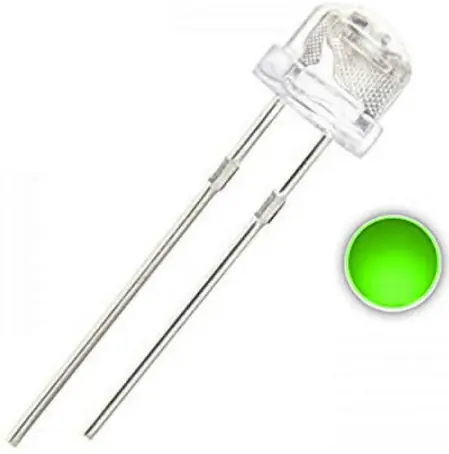 4.8mm Yeşil Mantar Led (Şeffaf)