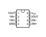 LM393P Dual Voltaj Komparatörü Entegresi DIP-8 3