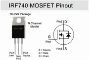 IRF740 N Kanal MOSFET 400V 10A TO-220 3