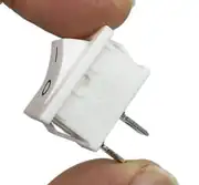 IC-120B 21x15mm Beyaz Mini Rocker Anahtar – 2 Pin Işıksız ON/OFF Switch 5