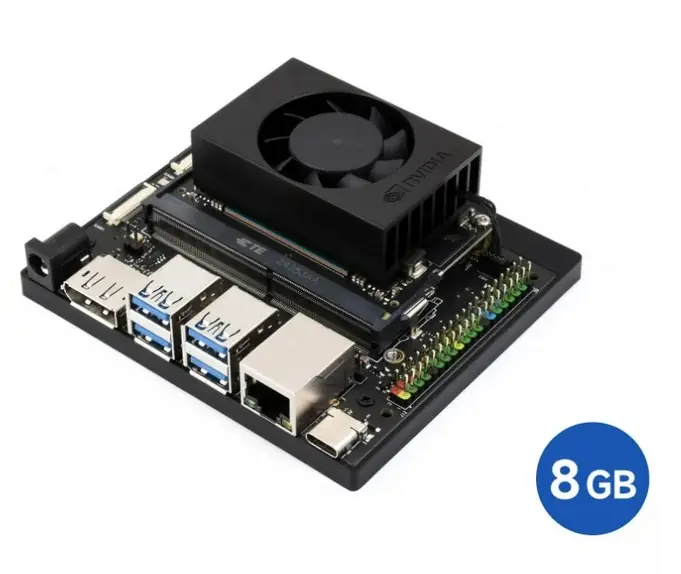 Waveshare NVIDIA Jetson Orin Nano 8GB Yapay Zeka Geliştirme Kiti – 40 TOPS, IO Base Taşıyıcı Kartlı