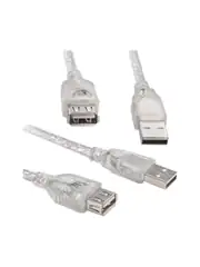 Powermaster Usb Uzatma Kablosu 1.5 Metre Şeffaf Erkek-Dişi 3