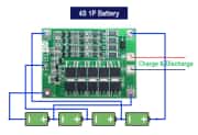 4s Bms 40a Matkap Uygun Balanslı 16.8v 4 Pil 18650 Lityum Batarya Şarj Koruma Modülü 14.8v 16v 2