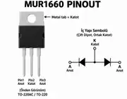 MUR1660 Ultra Hızlı Diyot 600V 16A TO-220AC 2