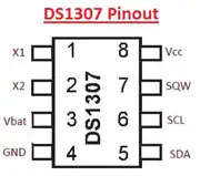 DS1307 I2C RTC Gerçek Zaman Saati Entegresi DIP-8 4