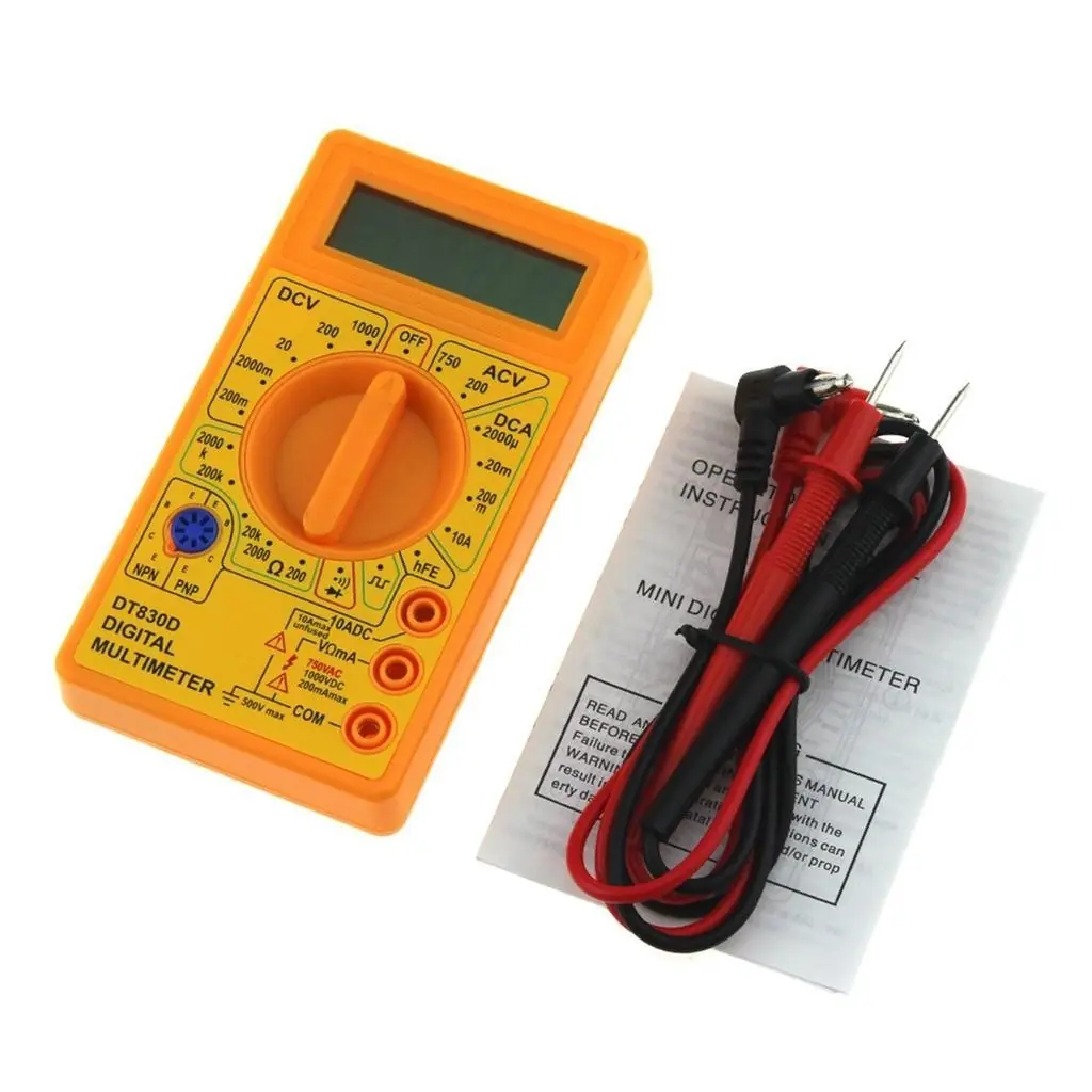 DT-830D Dijital Multimetre Avometre Ölçü Aleti - TURUNCU
