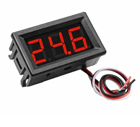 0.36" Mini Dijital Voltmetre DC 2.4-30V 3 Kablolu Panel Tipi