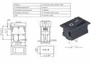 IC-125B 15x10.5mm Mini Rocker Anahtar – 2 Pin Işıksız ON/OFF Switch 3