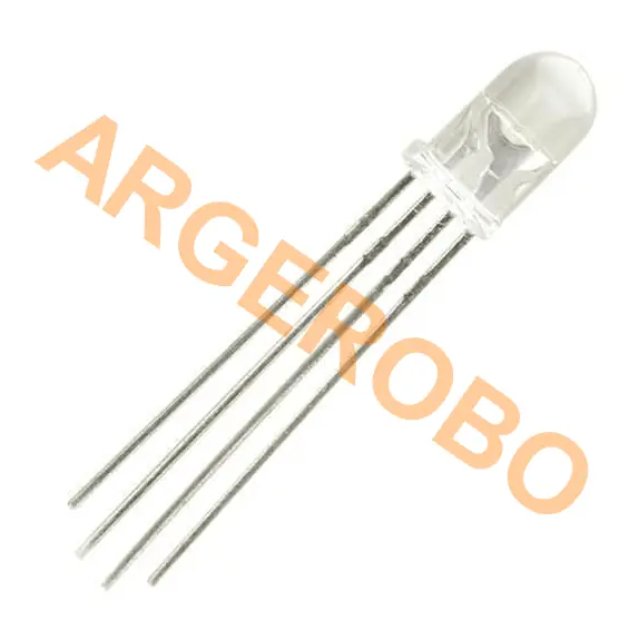 5mm RGB Led Ortak Anot 4 Pin - 1 Adet