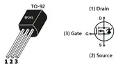 BF245A N-FET Transistör TO92 2