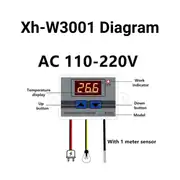 XH-W3001 220V AC Dijital Termostat 2