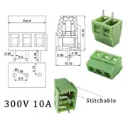 3 Pin 5.08mm PCB Tip Vidalı Yeşil Klemens 3
