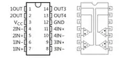 LM339N Dörtlü Komparatör Entegresi DIP-14 4