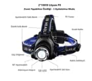 Cata Ct-9123 Poyraz Led Kafa Feneri (şarjlı) 3 Fonksiyonlu 2