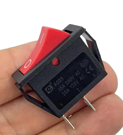 IC-114 Tekli Dar Işıksız Anahtar On-Off 2P Kırmızı