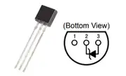LM385Z-1.2 1.235V Mikro Güç Voltaj Referans Diyotu TO-92-3 3
