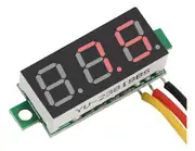 Dijital Mini Voltmetre Dc 0v-100v Gerilim - Voltaj Ölçer 3 Kablo 1