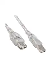 Powermaster Usb Uzatma Kablosu 1.5 Metre Şeffaf Erkek-Dişi 1