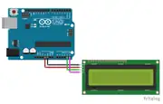 IIC/I2C Modüllü 2x16 Mavi LCD Ekran - Lehimli 4