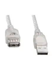 Powermaster Usb Uzatma Kablosu 1.5 Metre Şeffaf Erkek-Dişi 2