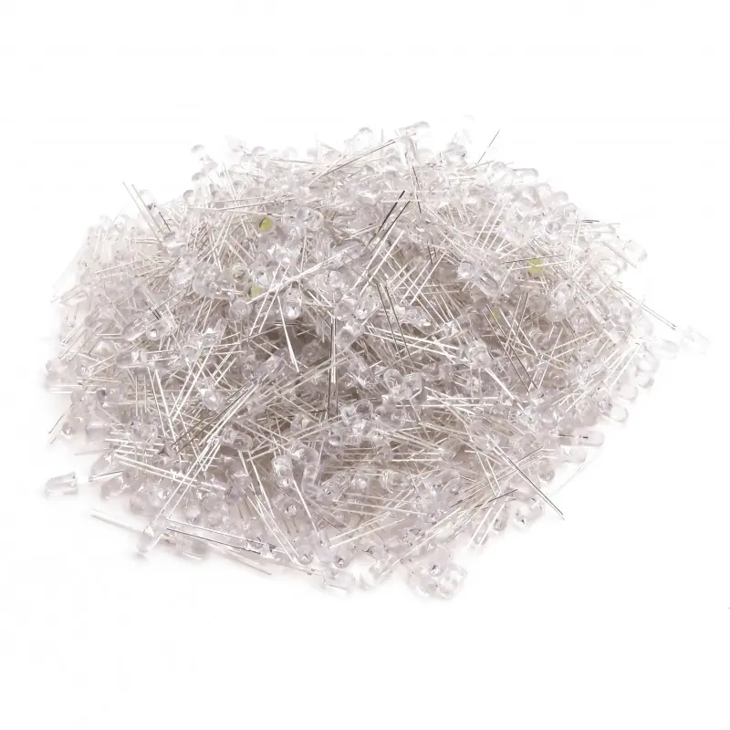 5mm Beyaz Şeffaf Led Diyot - 1000 Adet